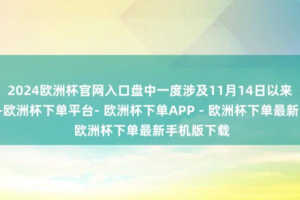 2024欧洲杯官网入口盘中一度涉及11月14日以来的最低点8-欧洲杯下单平台- 欧洲杯下单APP - 欧洲杯下单最新手机版下载