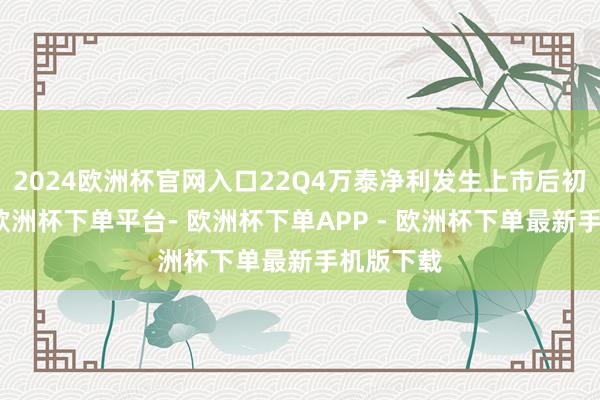 2024欧洲杯官网入口22Q4万泰净利发生上市后初次下滑-欧洲杯下单平台- 欧洲杯下单APP - 欧洲杯下单最新手机版下载